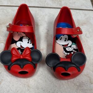 Mini Melissa Red Disney Dress Shoes